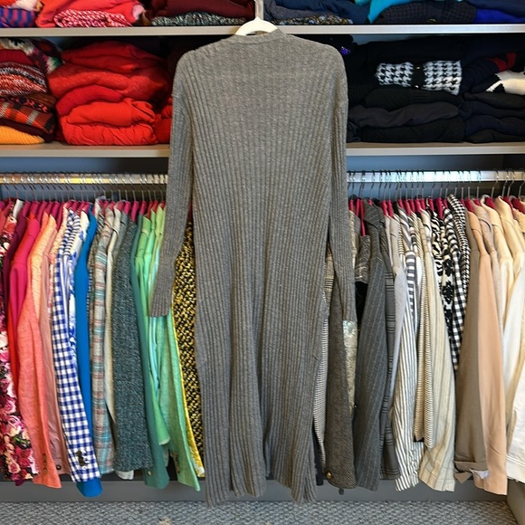 BP gray long sleeve 2 pocket open front duster size S - Picture 3 of 3